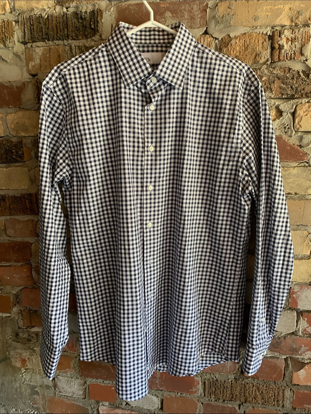 Nordstrom black and White Gingham Dress Shirt - Classic Button-Front
